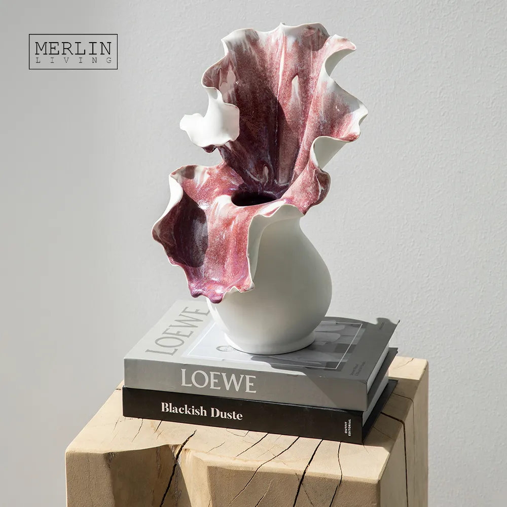 Merlin Living Handmade Ceramic & Porcelain Vase for Home Decor Wedding Vase Clay Vase Chaozhou Ceramic Factory Wholesale