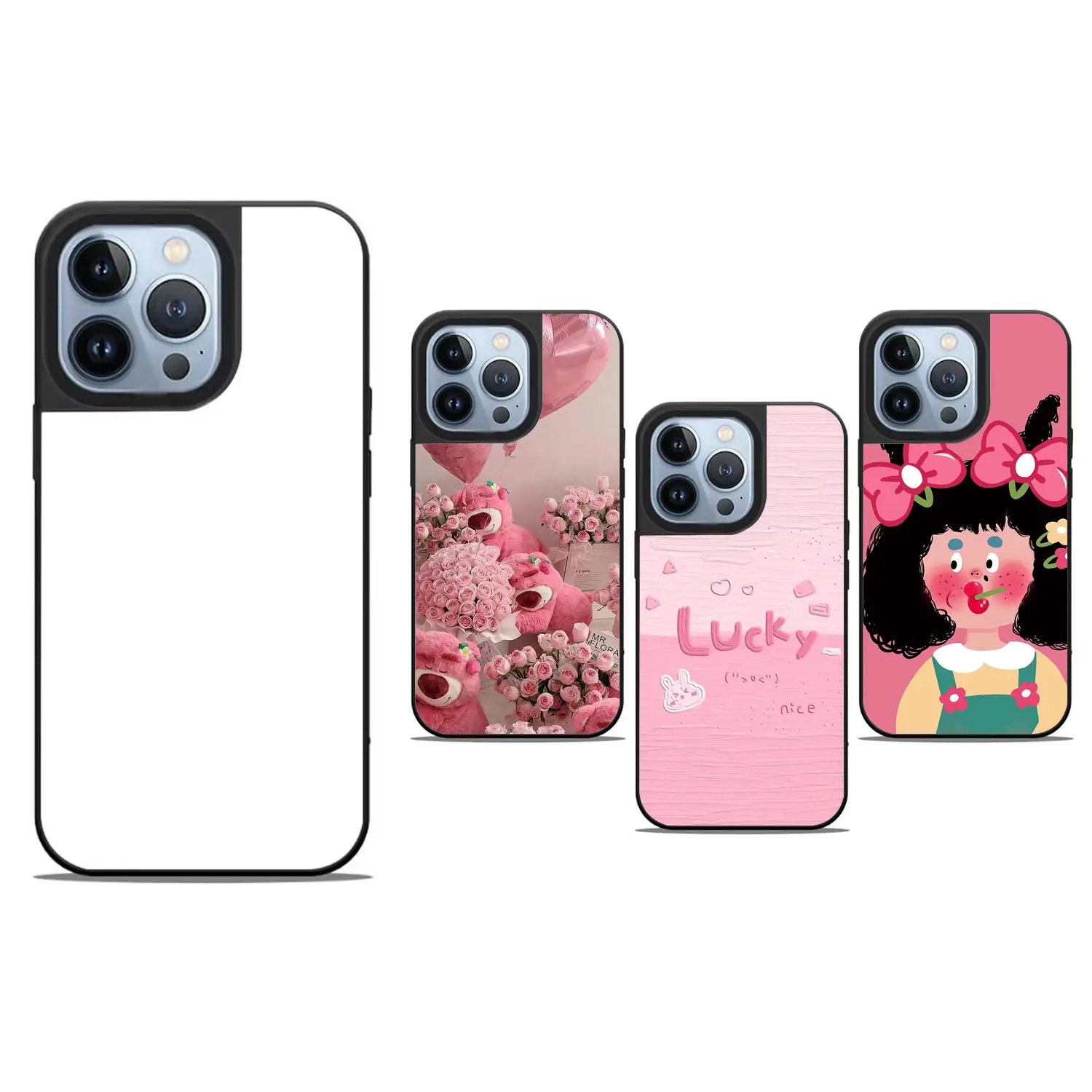 Camera Logo Classic Type TPU Sublimation 2D Phone Cases Blank Rubber for iphone 16 Open Camera Lens