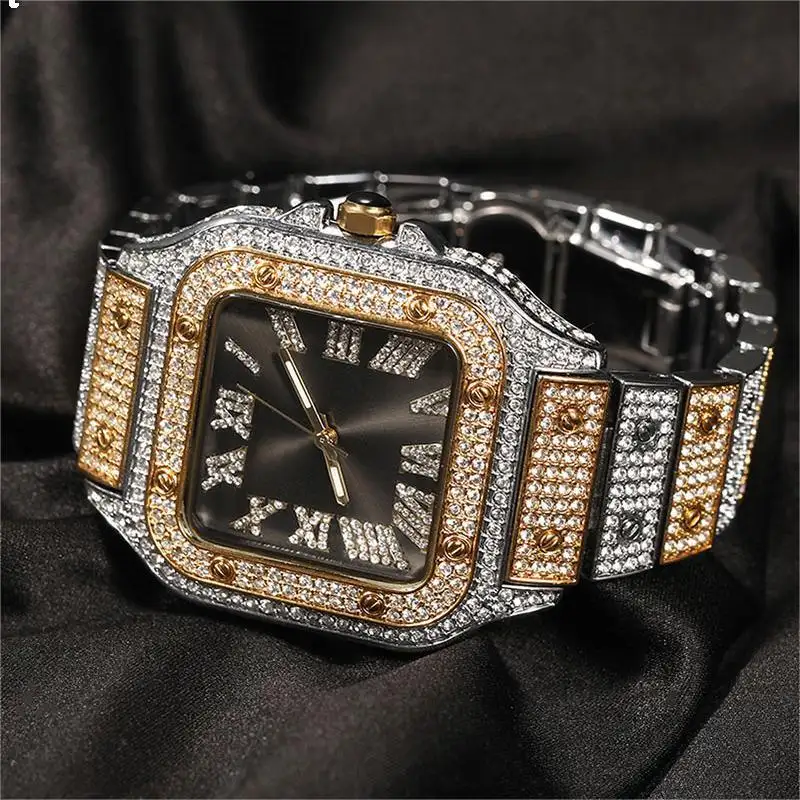 Moissanite Watch Silver Fashion Women Watches Classic Luxury Wristwatch Diamond Quartz Watch