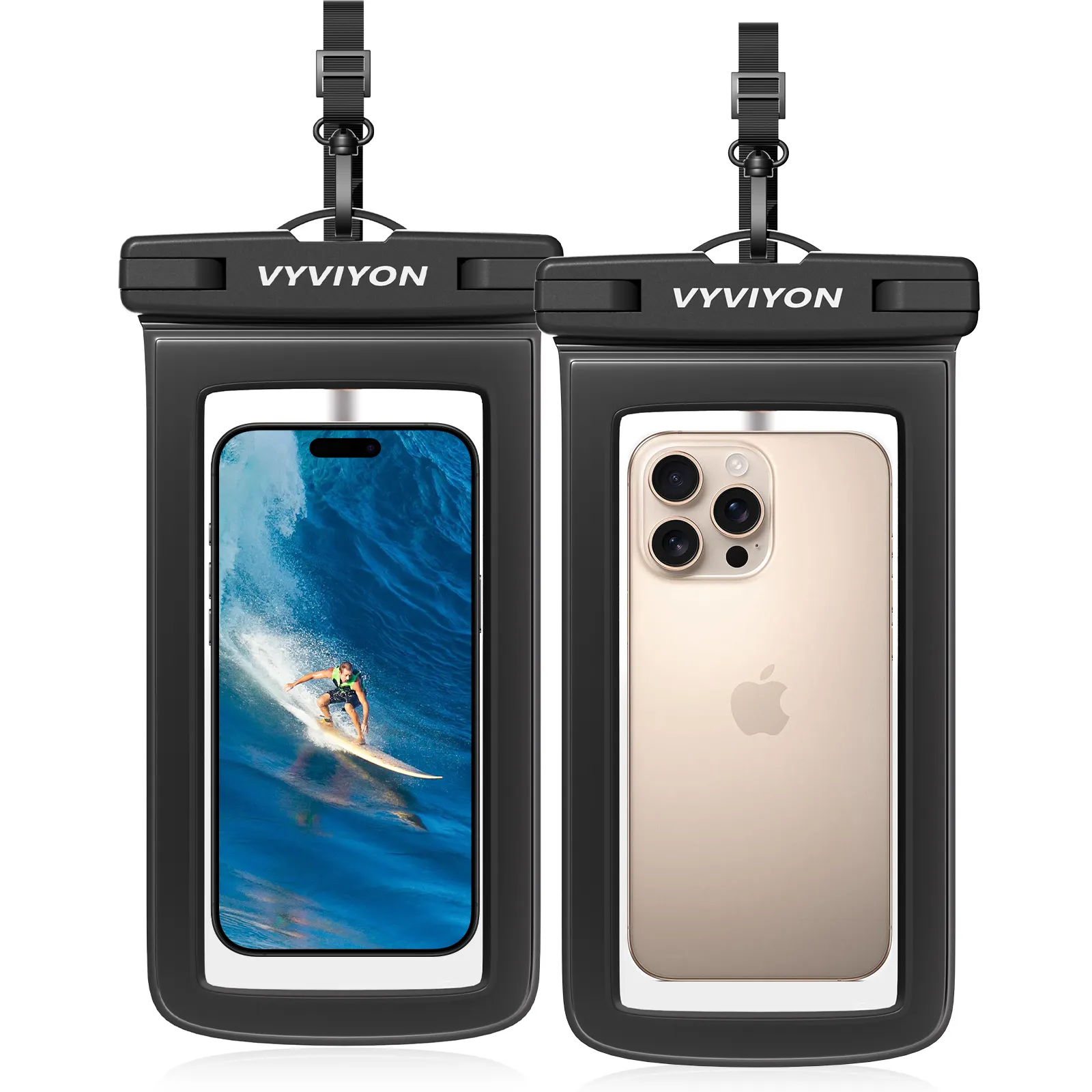 Waterproof Phone Pouch Case 2Pack, IPX8 Cellphone Dry Bag for iPhone & Samsung Waterproof Phone Case Up to 7 inches with Lanyard