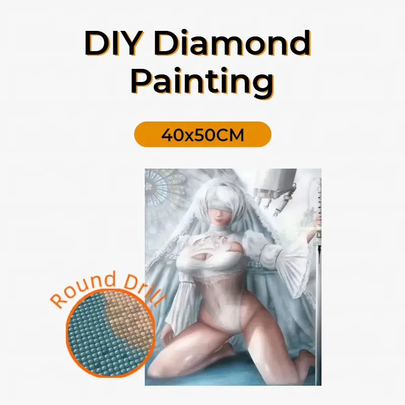 Modern 40x50cm Sexy Lady Wall Decor Diamond Painting Full Round Acrylic Drill DIY Nude Diamond Painting Kit for Beginner
