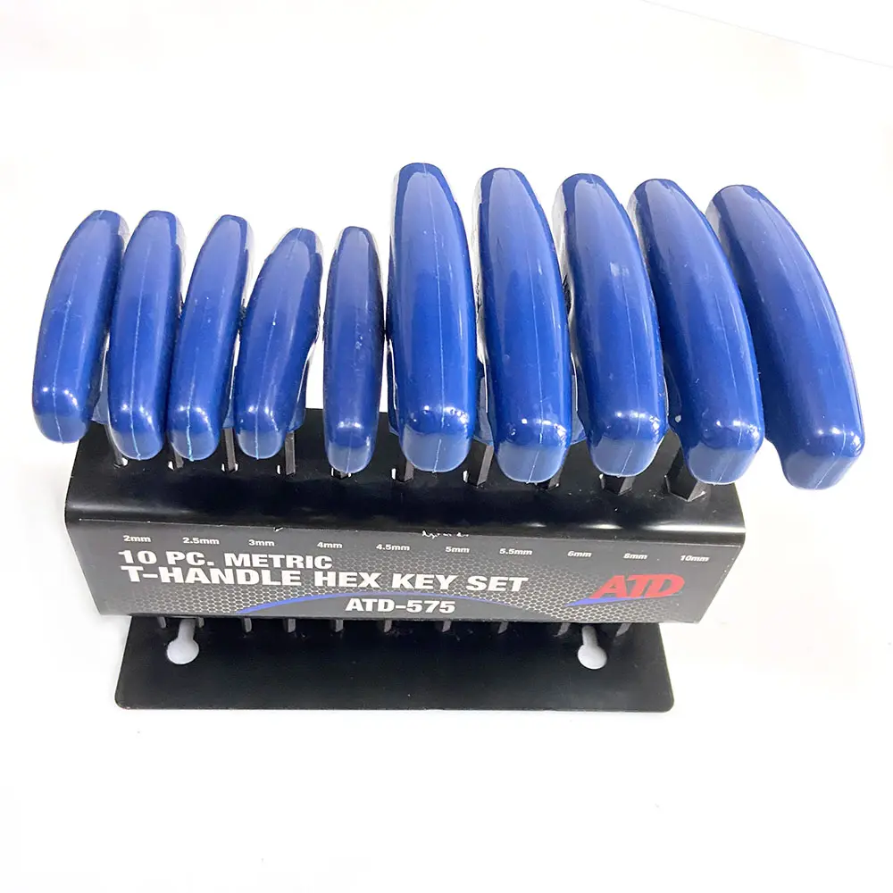 OEM 10PCS Performance Tool W80275 Metric T-Handle Hex Key Sets 10-Piece Star T-Handle Set