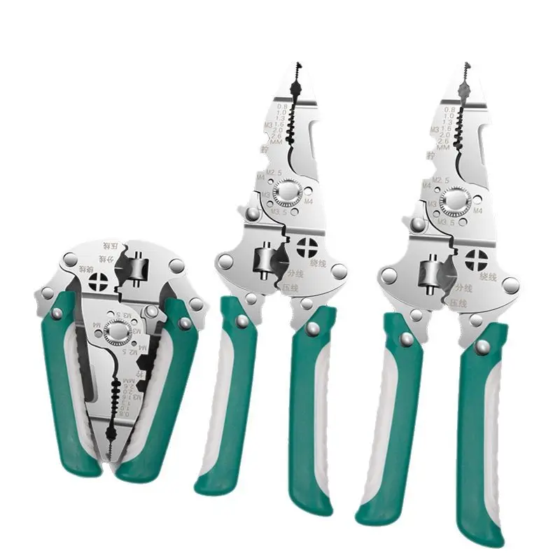 Electrician Cable Cutter Wire Stripper Strong Multi-Functional Industrial Pliers for Skill Tests Recommended for Electricians