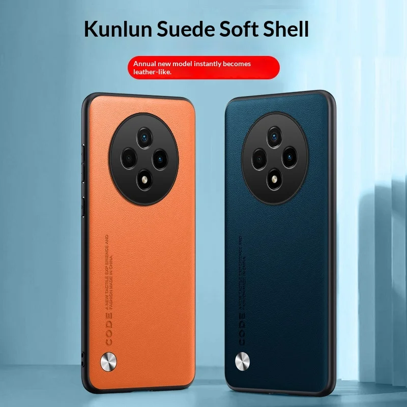 Soft Vegan Leather Grain Business Shockproof Protective Full Cover Back Cover for vivo Y29 4G Global Version Phone Case Opp Bag