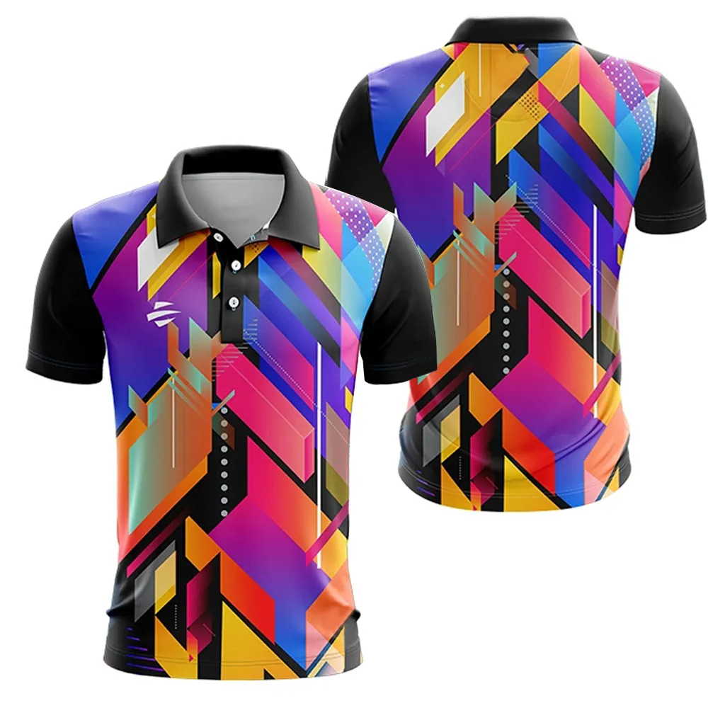 Men Sublimation Polo Shirt 100% Cotton Sublimation Polo T-Shirt For Men Loose Fit Printed New Arrival Customized Packing T Shirt