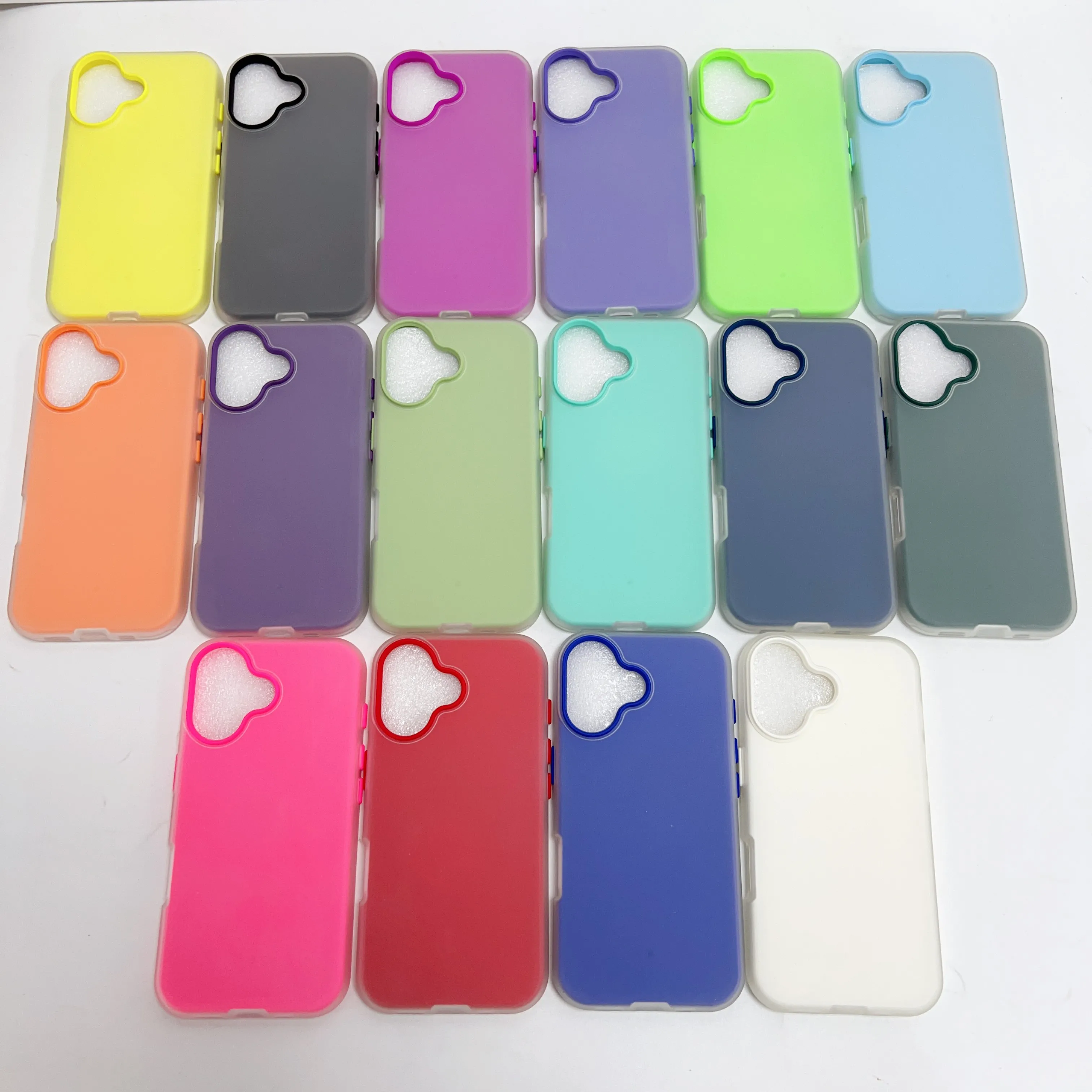 Factory Wholesale TPU+PC 2 in 1 Colorful Shockproof Phone Cover for iphone 16 15 14 Pro Max Mobile Phone case