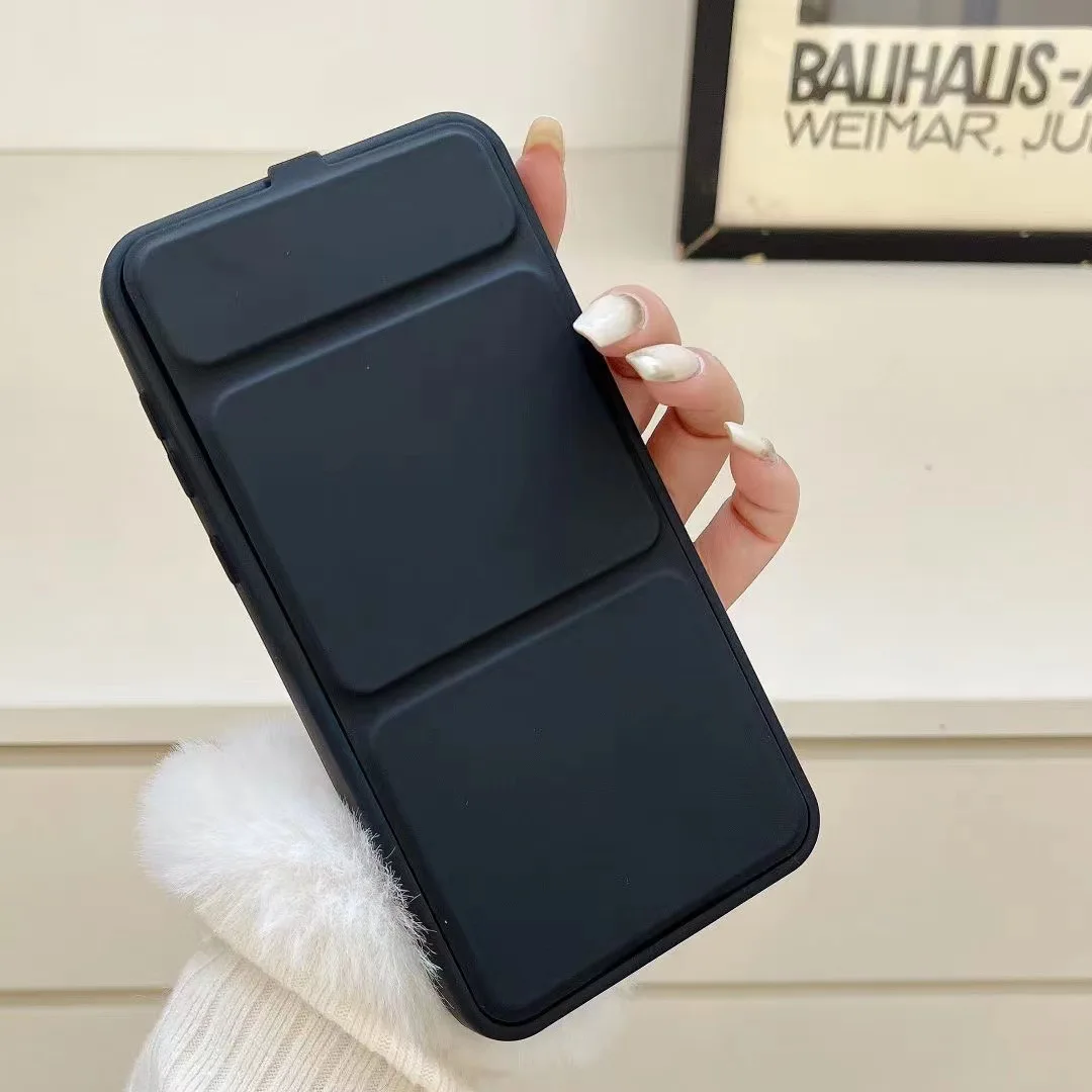 Personalized Solid Color Magnetic Case for iPhone 15 Pro - TPU+PC, Anti-Drop Shockproof, Foldable Bracket & Bulk Pricing