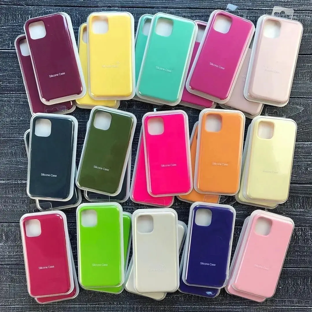 Silicone Phone Case for Apple Iphone 11 12 13 14 15 Pro Max Mini 7 8 6s Plus X Xs Max 5 Shockproof Case Cover Factory Wholesale