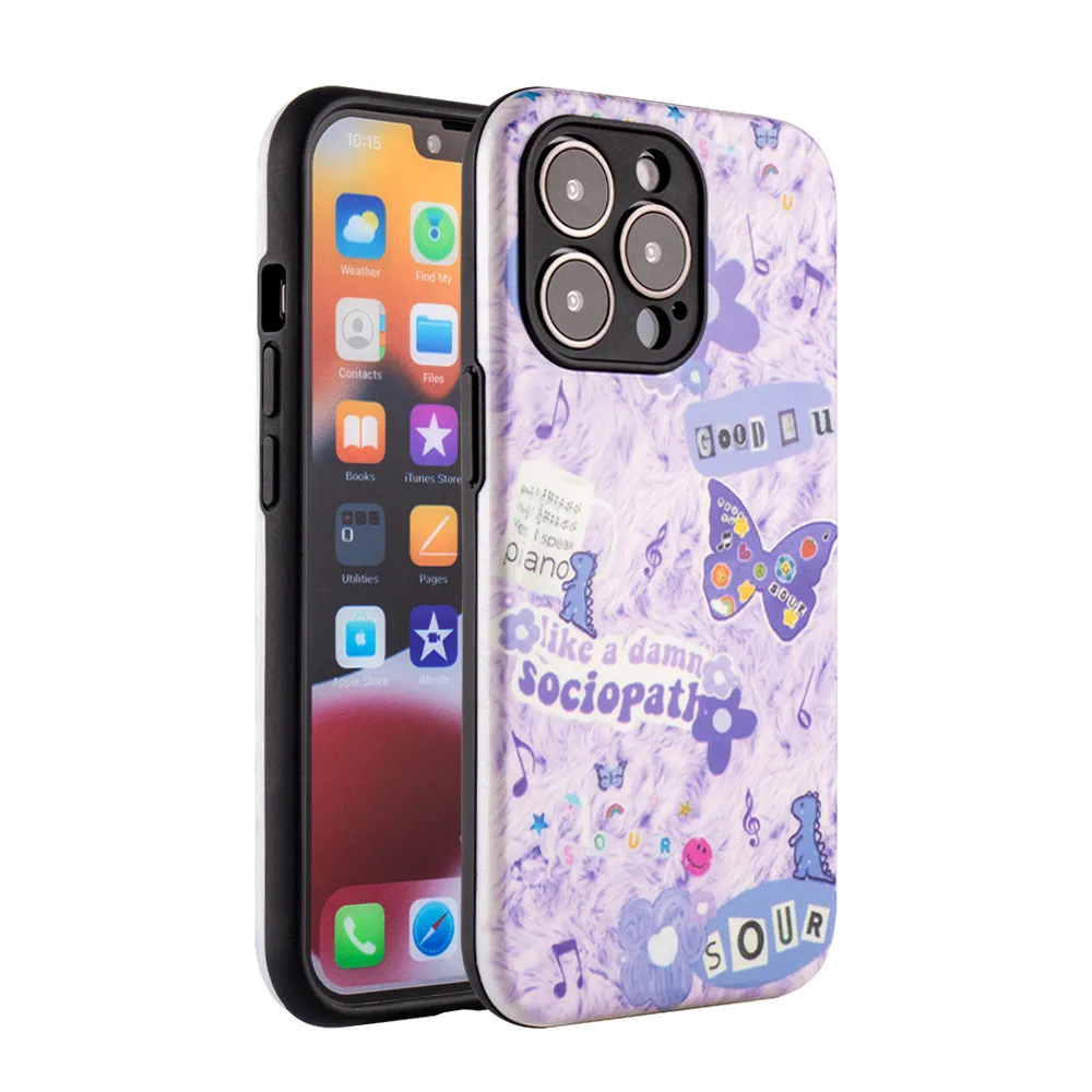 High Quality Custom TPU+PC 2-in-1 Waterproof Shockproof Phone Case for 14 Plus 13 12 11 Pro Max