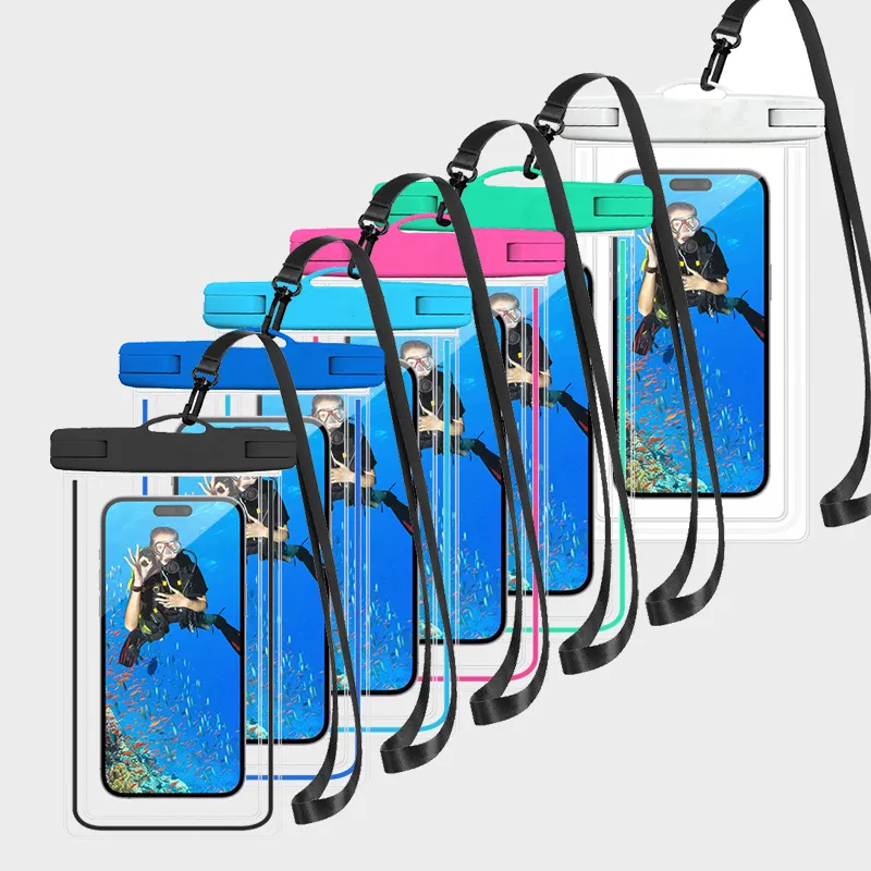 Creative Transparent PVC Touchscreen Phone Case Waterproof for Outdoor Swimming & Drifting Wholesale Mobile Phone Covers