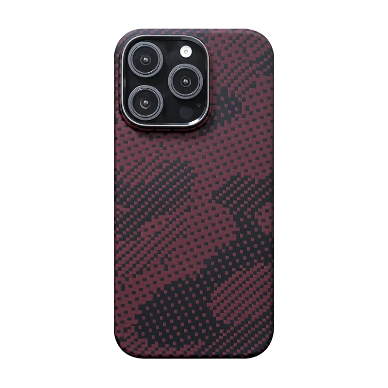 Wholesale Luxury Carbon Fiber Shockproof Business Magnetic Ring Mobile Phone Case Custom Logo Available In-Mould Decoration for