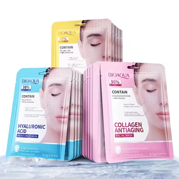 Beauty Product BIOAQUA Private Label Korean Skin Care Facial Mask Whitening and Moisturizing Hyaluronic Acid Sheet Mask