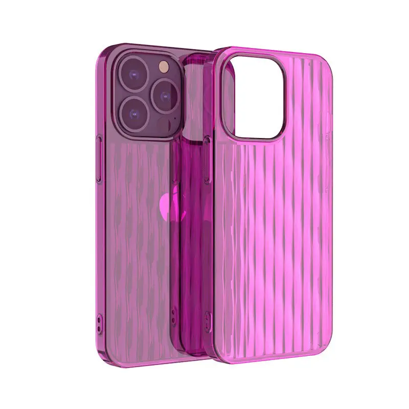 Corrugated Crystal Phone case Simple Anti-scratch Thin Protective case Fashion Phone case