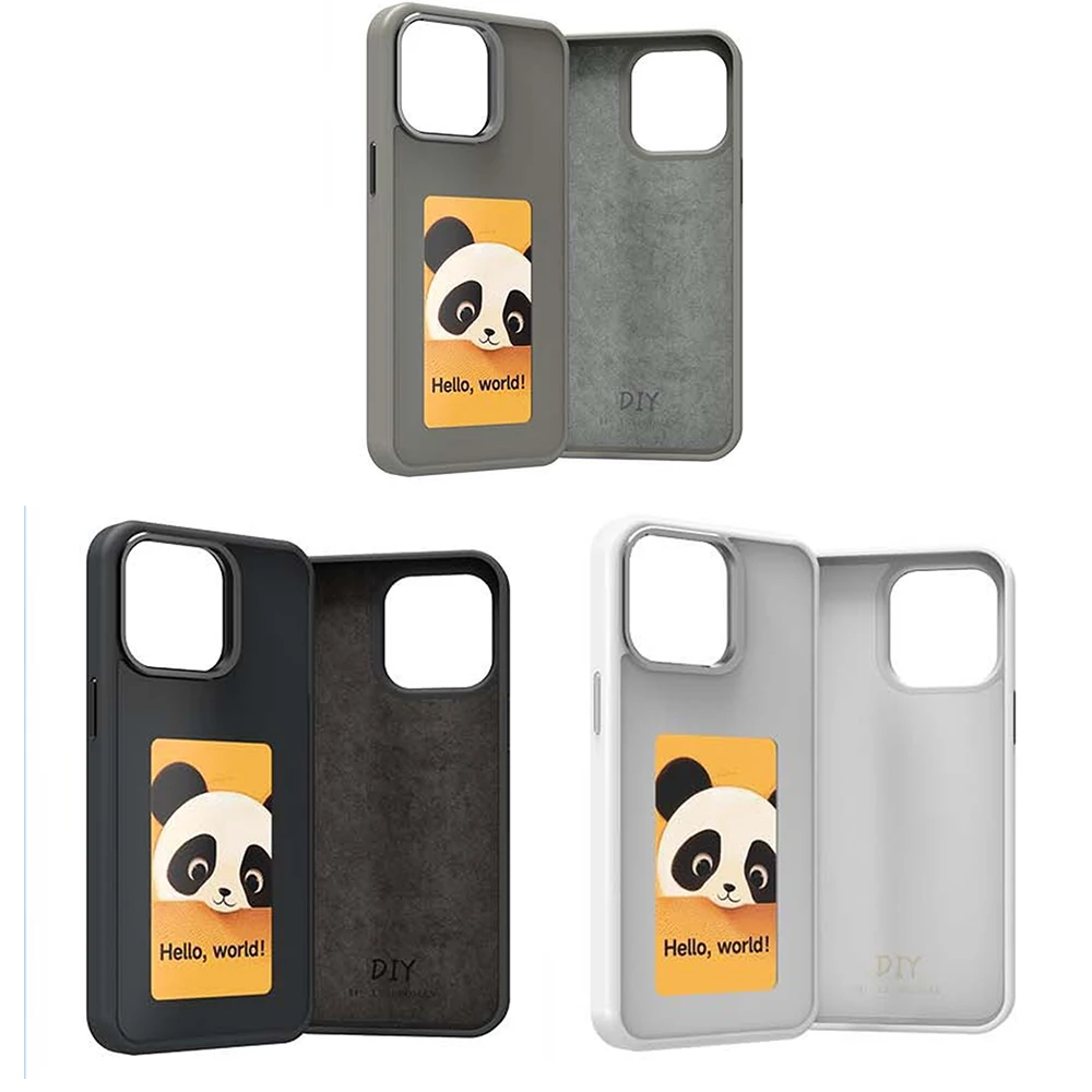 High Quality Graphics Phone case with Small Display Nfc E-ink Screen Mobile Phone case for iphone 13 Cover case