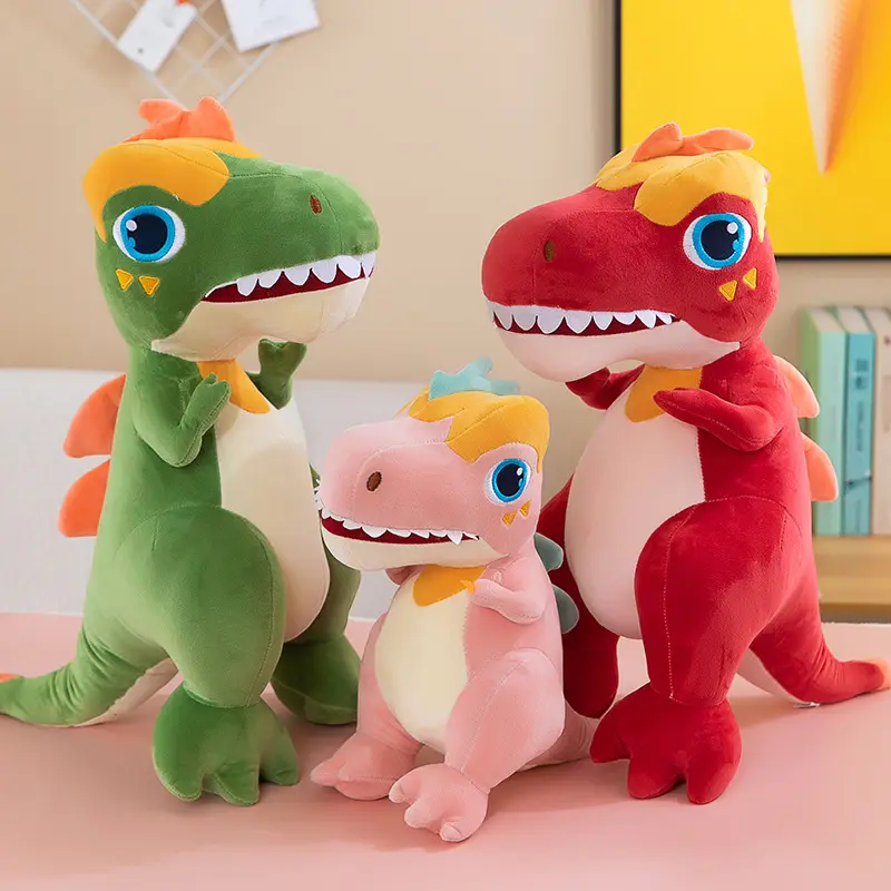 OEM ODM Wholesale Hot Selling Soft Stuffed Anime Animal Toys Dinosaur Boy's Favorite Super Plush Giant Dinosaur Toy Baby Doll