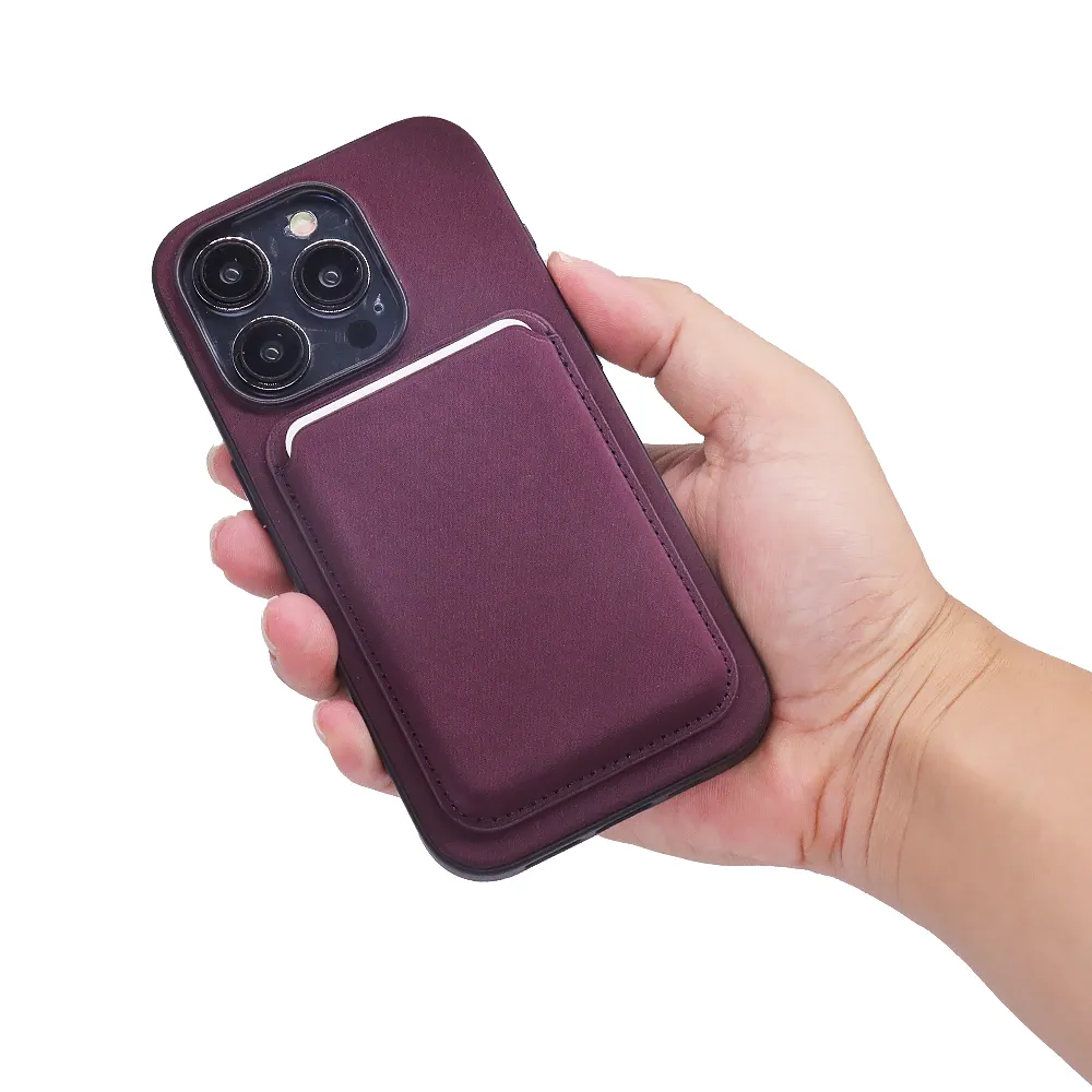 Cloth Cell Phone Case TPU+PC with Card Holder Phone Case for Iph 16 15 12 13 14 Pro Max Mobile Phone Cover