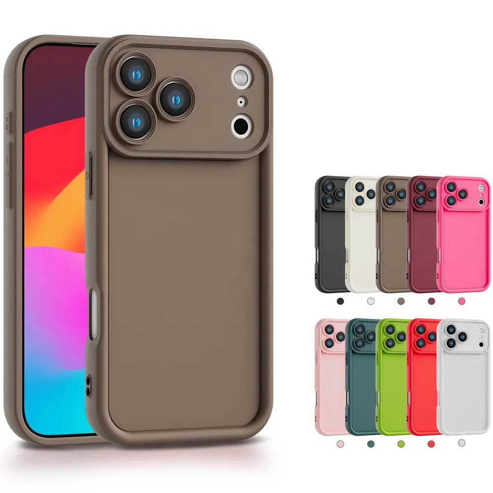 Solid Color Anti-Fall TPU Phone Case for Apple 16 15Promax 17 Durable Protection for Mobile Phones