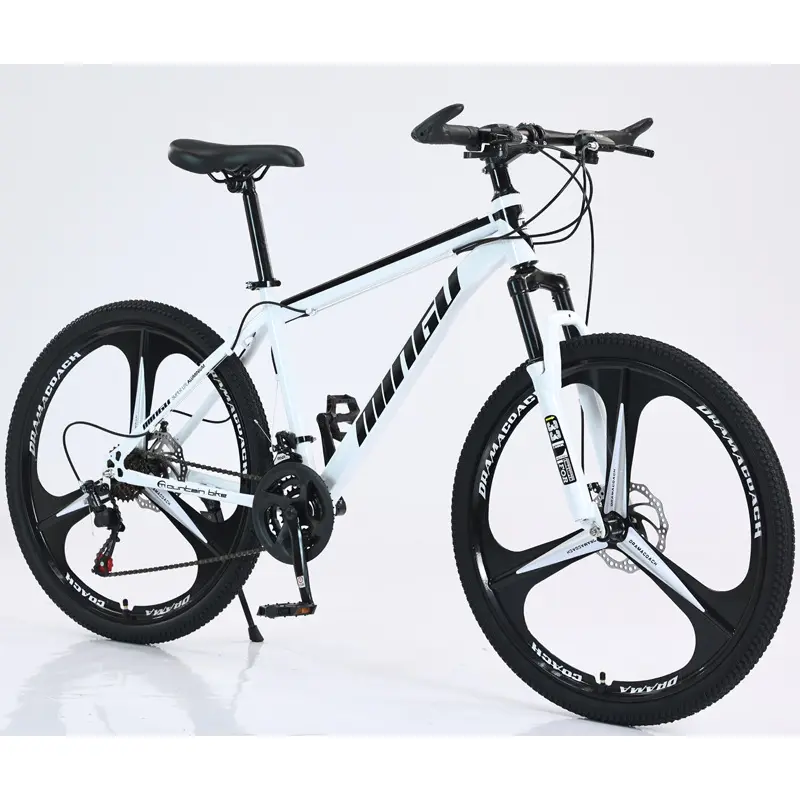 MINGU Mountain Bike 26 Inch High Carbon Steel Frame Double Disc Brake Shock Absorption Variable Speed for Men and Women