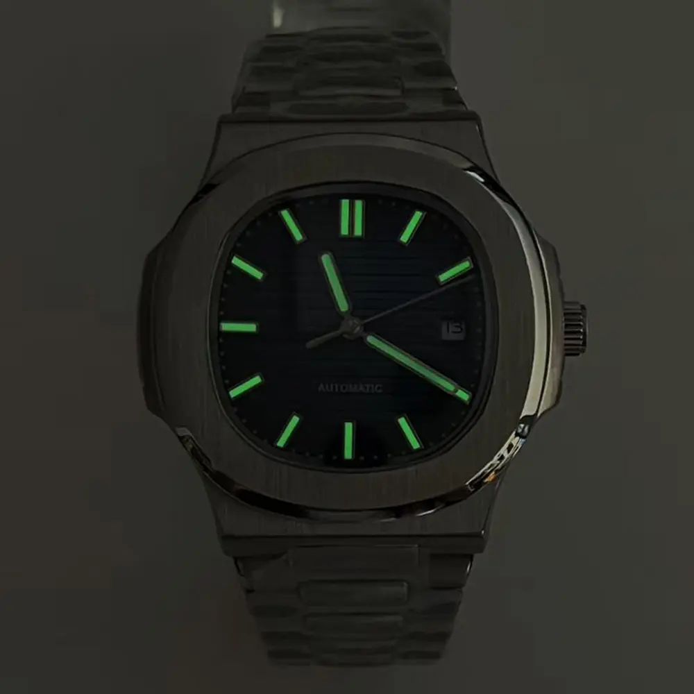 Men's Automatic Mechanical Watch with Stainless Steel Waterproof Strap and Date Display MIYOTA8215 Diameter 40mm