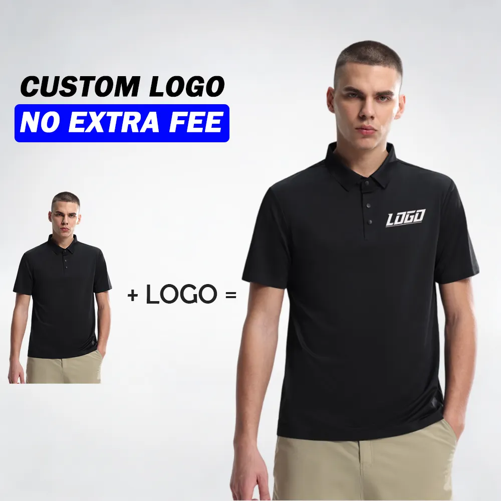 Custom logo Wholesale Plus Size Breathable Slim Fit Top High Quality Quick Dry Casual Golf Men's Polo Shirts T-shirt for Men
