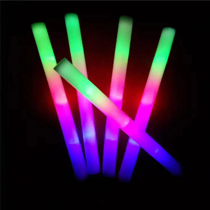 Logo Colorful in Bulk Flashing Foam Christmas Glow Stick Custom Led Flashing Light Stick Led Light Stick