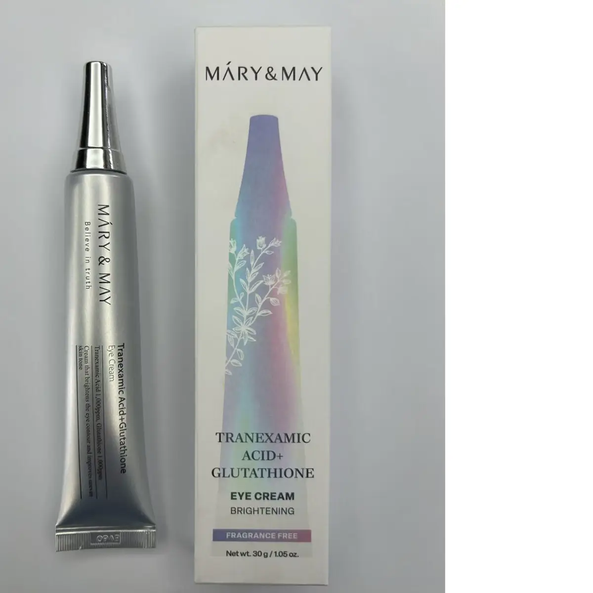 Korean Cosmetics Mary&May Eye Cream Tranexamic Acid Glutathione Anti-Wrinkle Face Skincare with Vitamin C Ingredients Mary May