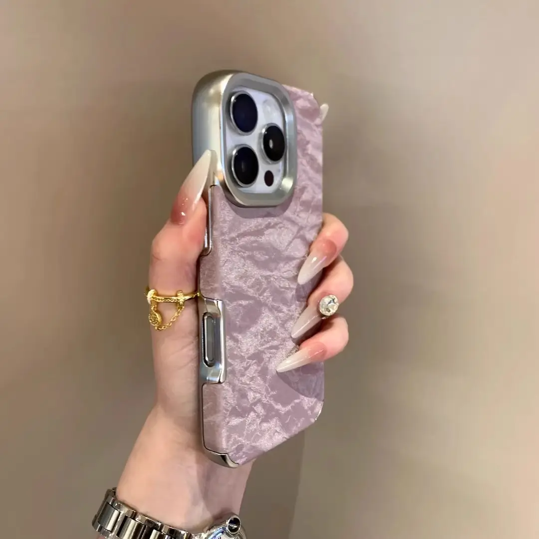 NEW Luxury Winter Flannel Cloth Protective Phone Case for IPhone17 16 Pro Max 15 14 13 Men Women Anti Fall Electroplated Cover