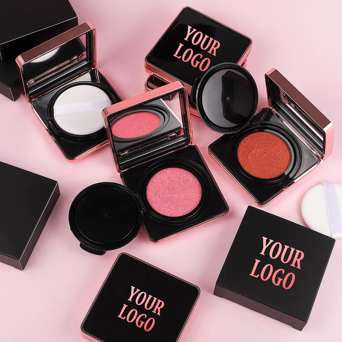 Custom Logo Private Label Cheek Single Cute Vegan Cruelty Free Long Lasting High Pigment Blush Cushion
