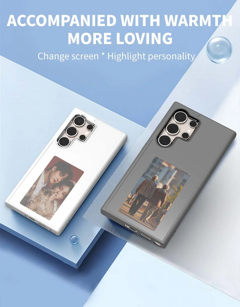 Hot Selling Mryes Luxury Smart HD E Ink Screen Display Phone Case for Samsung S24 23 Ultra NFC 4 Color Digital Mobile Cover