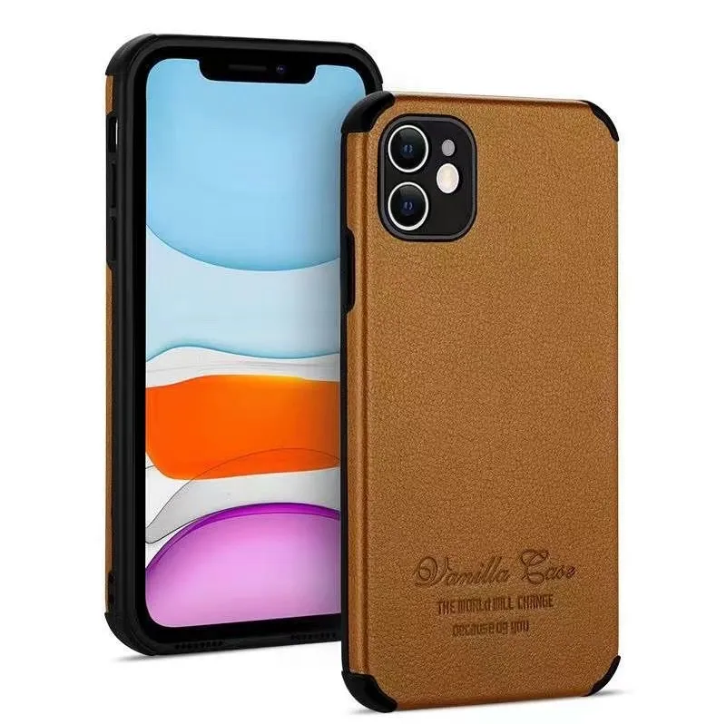 High Quality Custom PU Leather Mobile Phone Cases OEM Anti Tech Tear Safe Lightweight Shockproof Waterproof for for 12