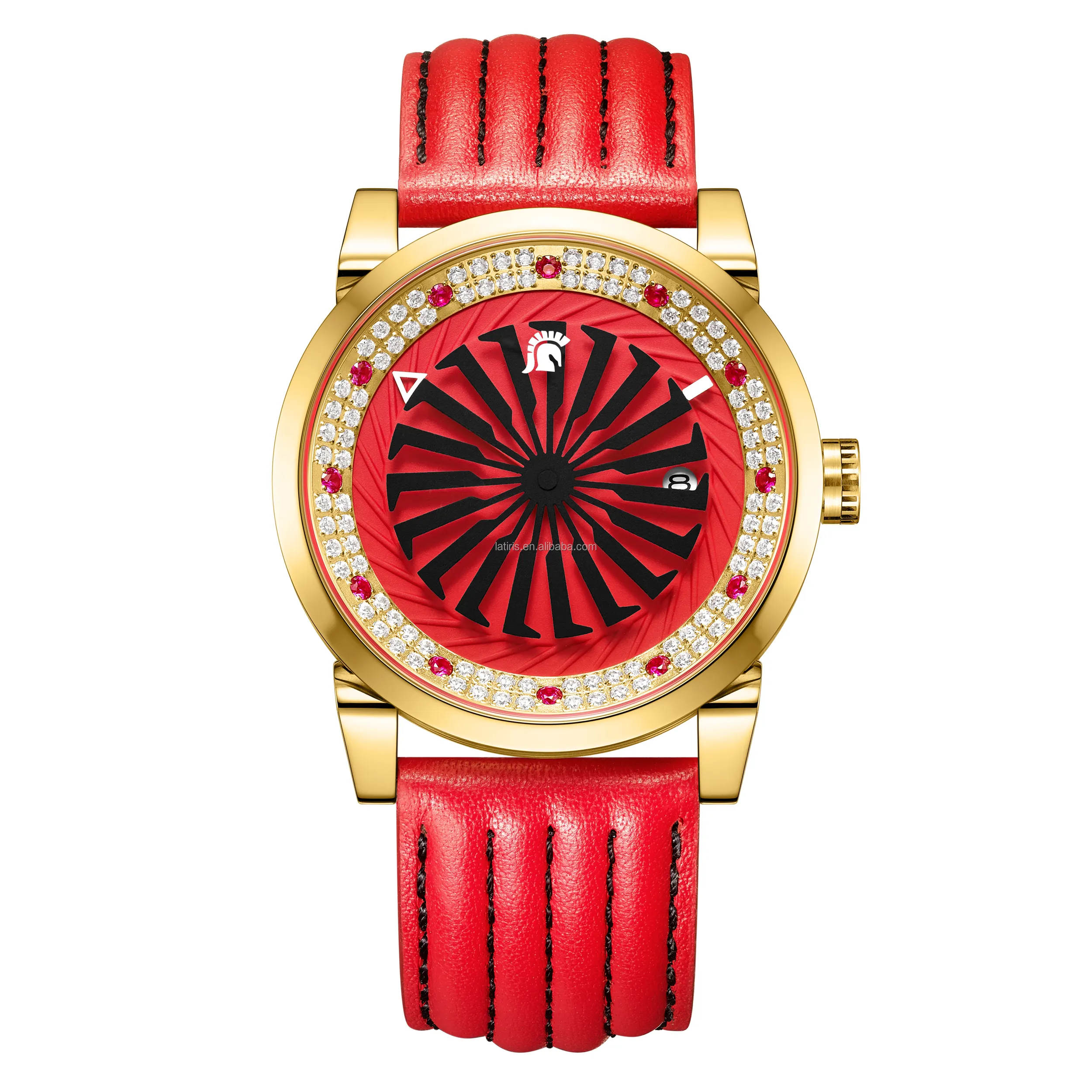 Watches Men Fashion Big Dial 3D Spin Turbine Luxury Watch Waterproof Genuine Leather Strap Oem Automatic Watch