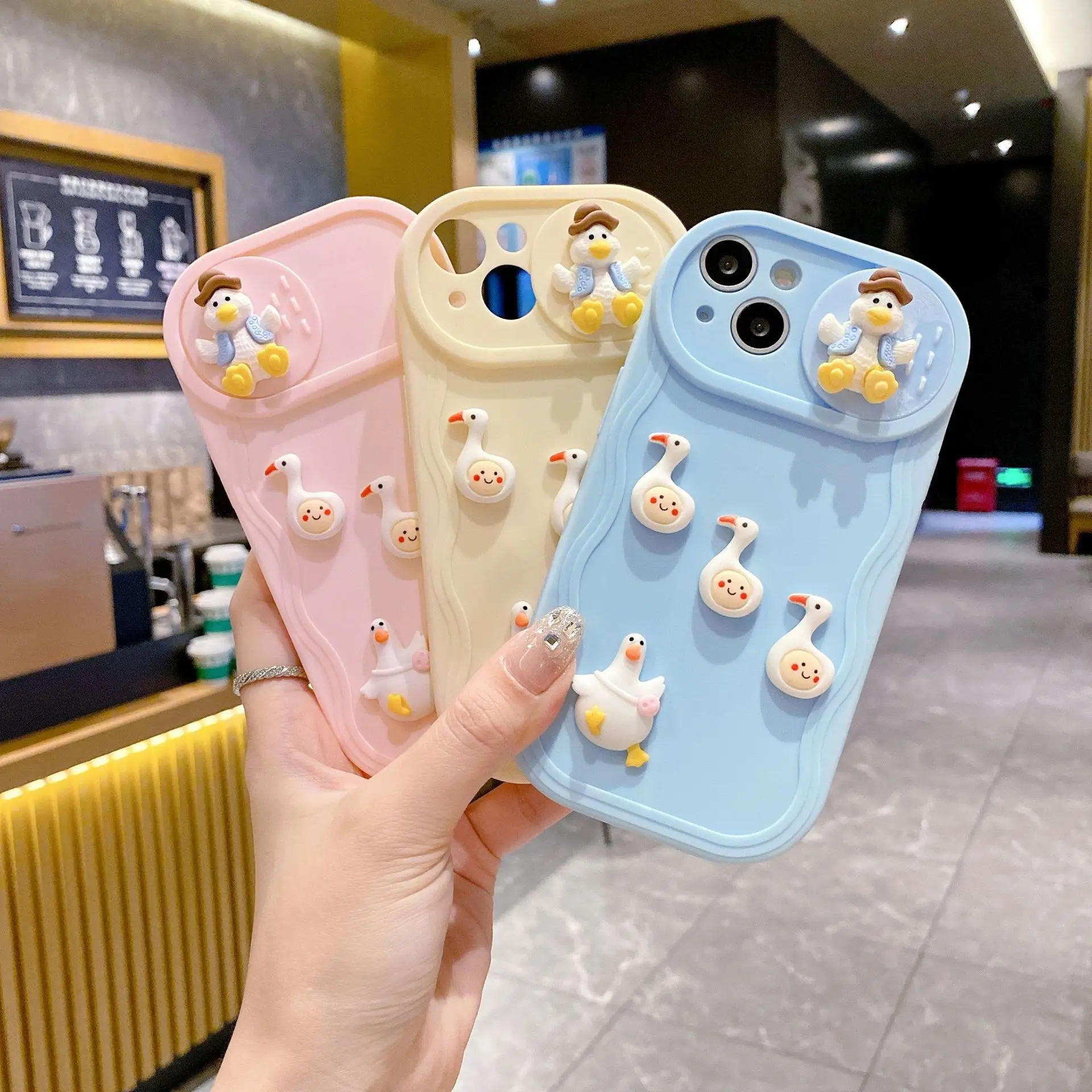 Cute 3D Fun Silicone Phone Case for IPhone 16 15 14 13 12 11 Pro Max DIY Shockproof Back Cover Phone Case Telephone Accessories