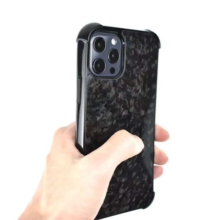 PC Mobile Phone Case TPU Forged Carbon Fiber Phone Case for iPhone 12 Pro