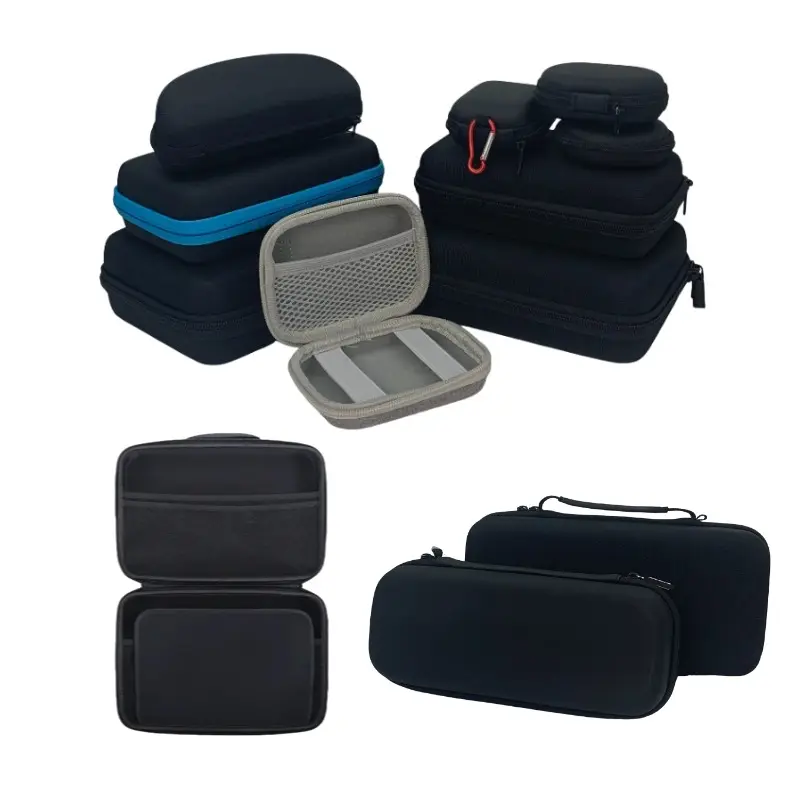 Custom Size EVA Hard Shell Case Waterproof Shockproof Dustproof Travel Storage with Zipper Closure Customizable Color & Logo