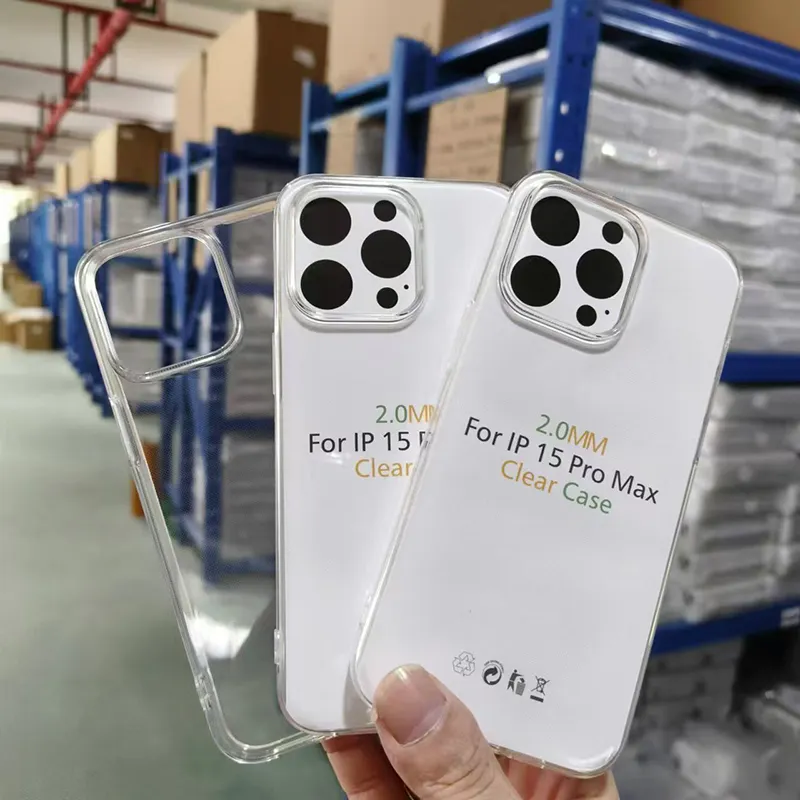 Phone Case for Iphone 15 16Pro Max Phone Case Transparent and Soft Tpu Shock-Absorbing Phone Case Suitable