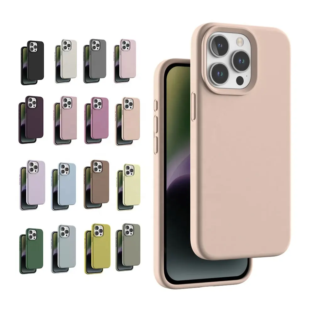 Premium Phone Case Thick Liquid Silicone Magnetic Phone case Skin Friendly Shockproof Cover for iPhone 16 Pro Custom Phone Case