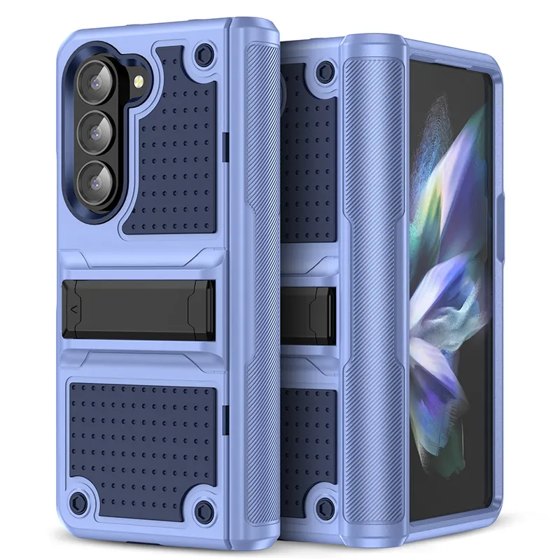 PC TPU Rugged Cover with Stand Shockproof Heavy Duty Phone Case for Samsung Galaxy Z Fold 5 5G Z Fold 6 S25 Plus A53