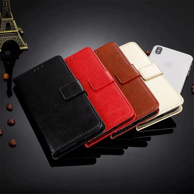 Mobile Phone Cover Luxury TPU+PU Electroplate Shockproof Flip Wallet Case with Card Holder for A25 5G