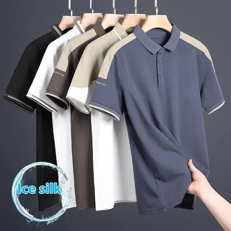 High Quality Men's Casual Plus Size for Polo Shirt Breathable Polyester Cotton Woven Sports Shirt Solid Pattern Wholesale Short