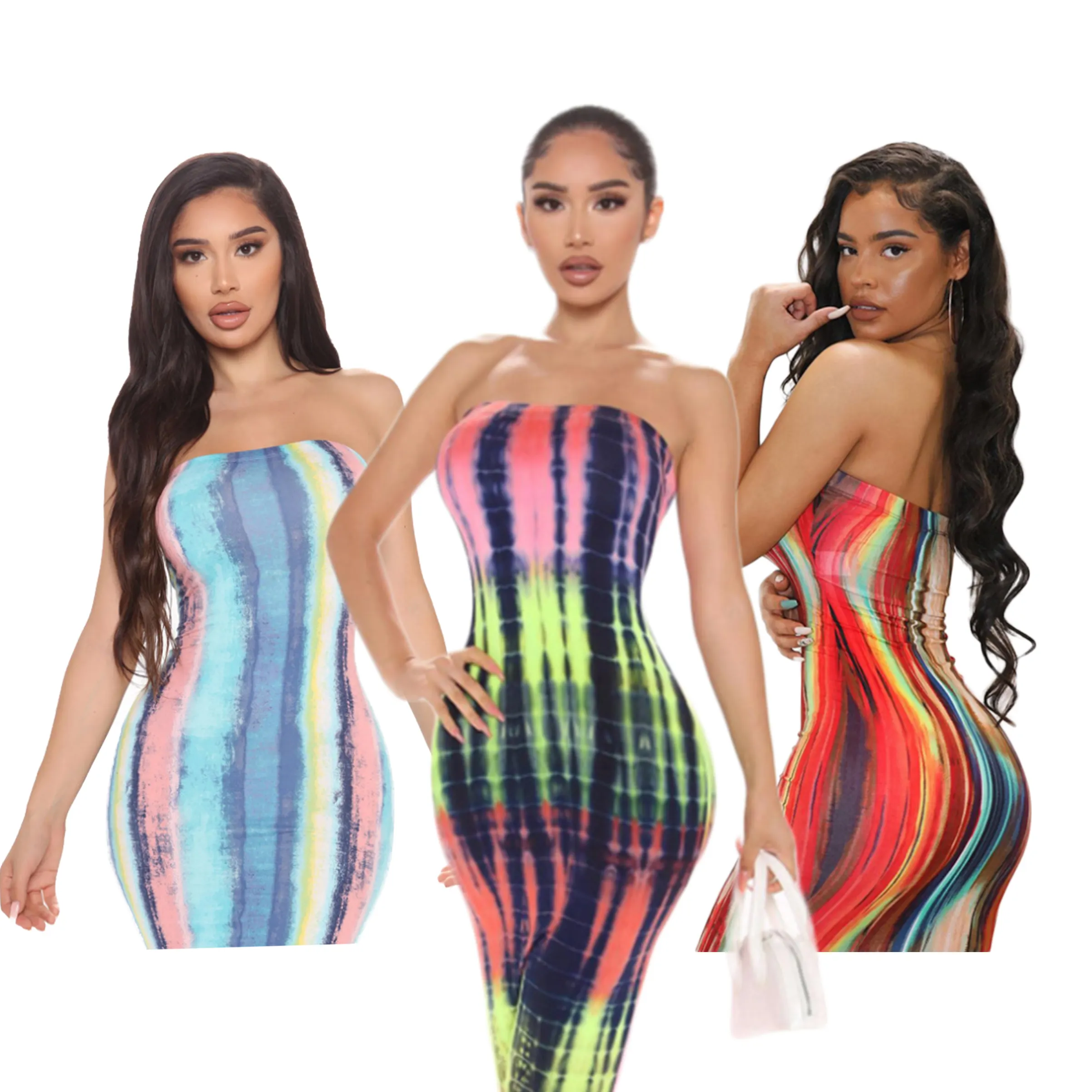 Sundress Womens Summer New Design Casual Dress Fashion Bodycon Dress Women's Slim Sexy Plus Size Women Clothing