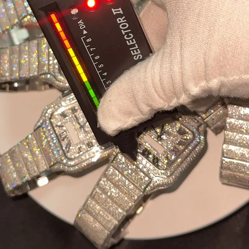 Pass Diamond Tester Hip Hop Iced Out Automatic Jewelry Watch Luxury Stainless Steel Mechanical Buss Down VVS Moissanite Watch