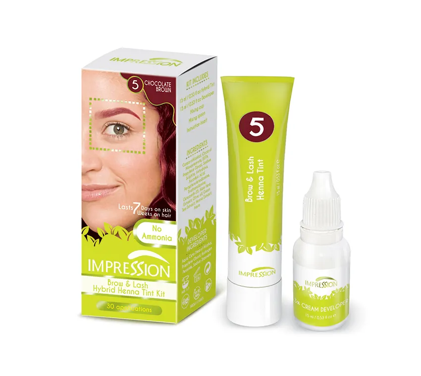 Private Label Vegan Brow Stain Long-Lasting Waterproof Hybrid Tint Chocolate Cream Vegan Eyebrow Cream Tint