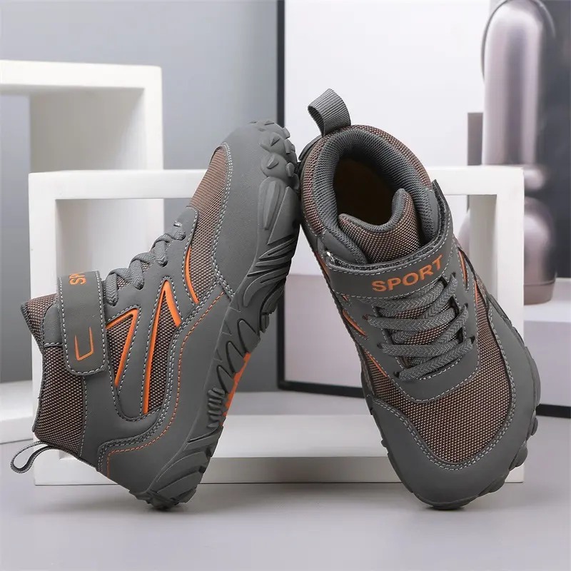 New Fashion Trend velcro Ergonomic Children Shoes Toddler Leisure Sports Barefoot Shoes Non-slip Soft Sole Spring Autumn Shoes