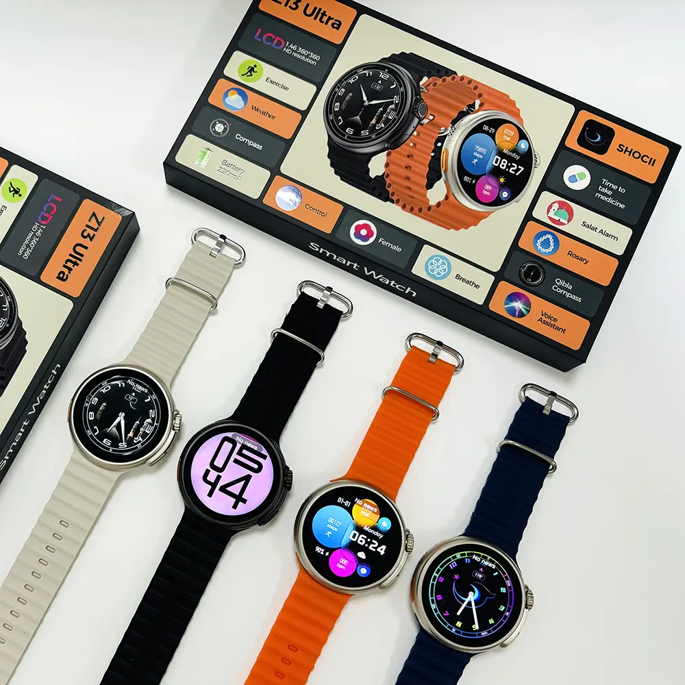 2025 Gros Smart Watch Accessoires De Telephone Portable Android Ios Smartwatch NFC GPS Adventure Compass Z13 Ultra Smart Watch