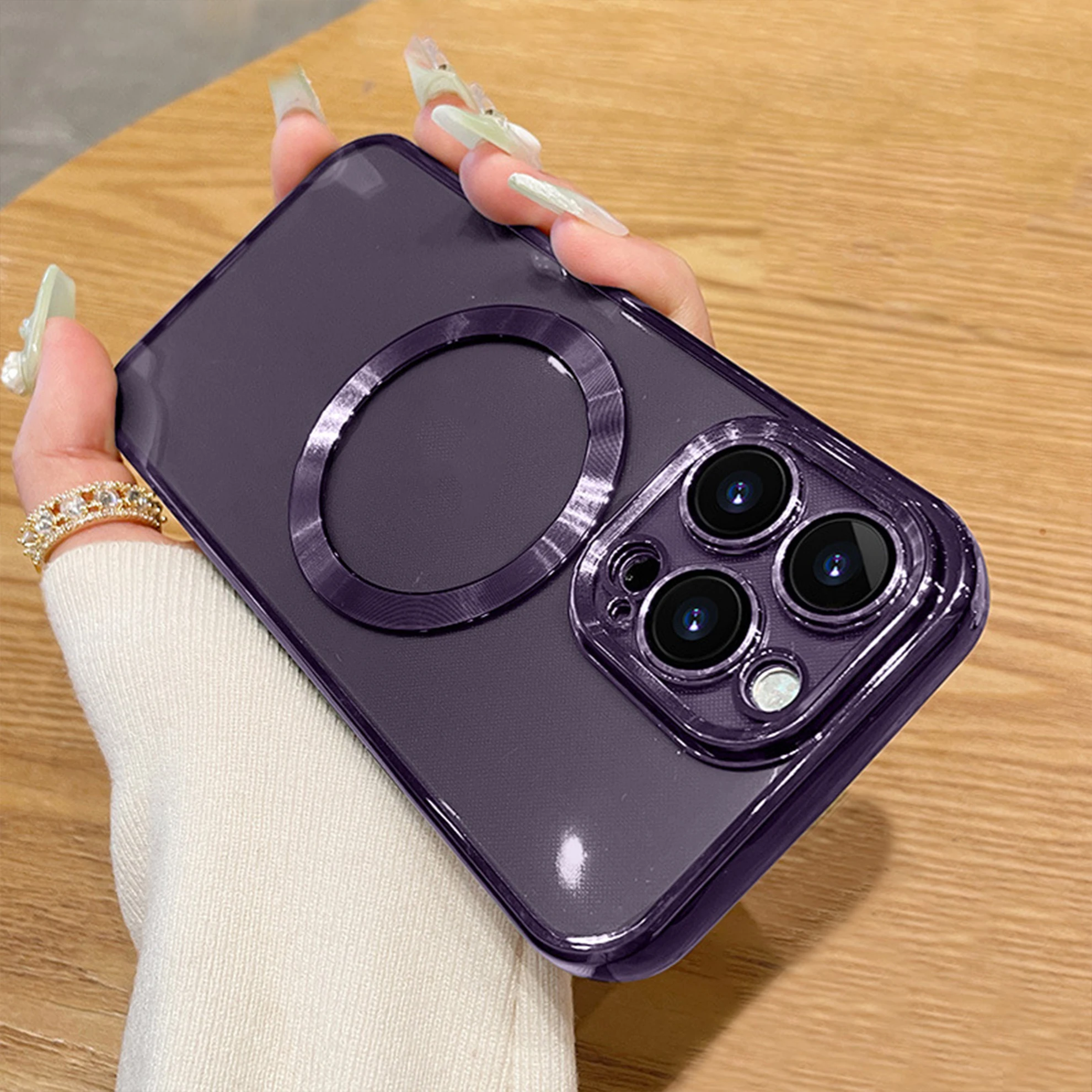 High Quality Luxury Electroplated Magnetic Case for iPhone 17 Pro Max Previous Models-New Design for iphone 16 15 14 13 Pro Max