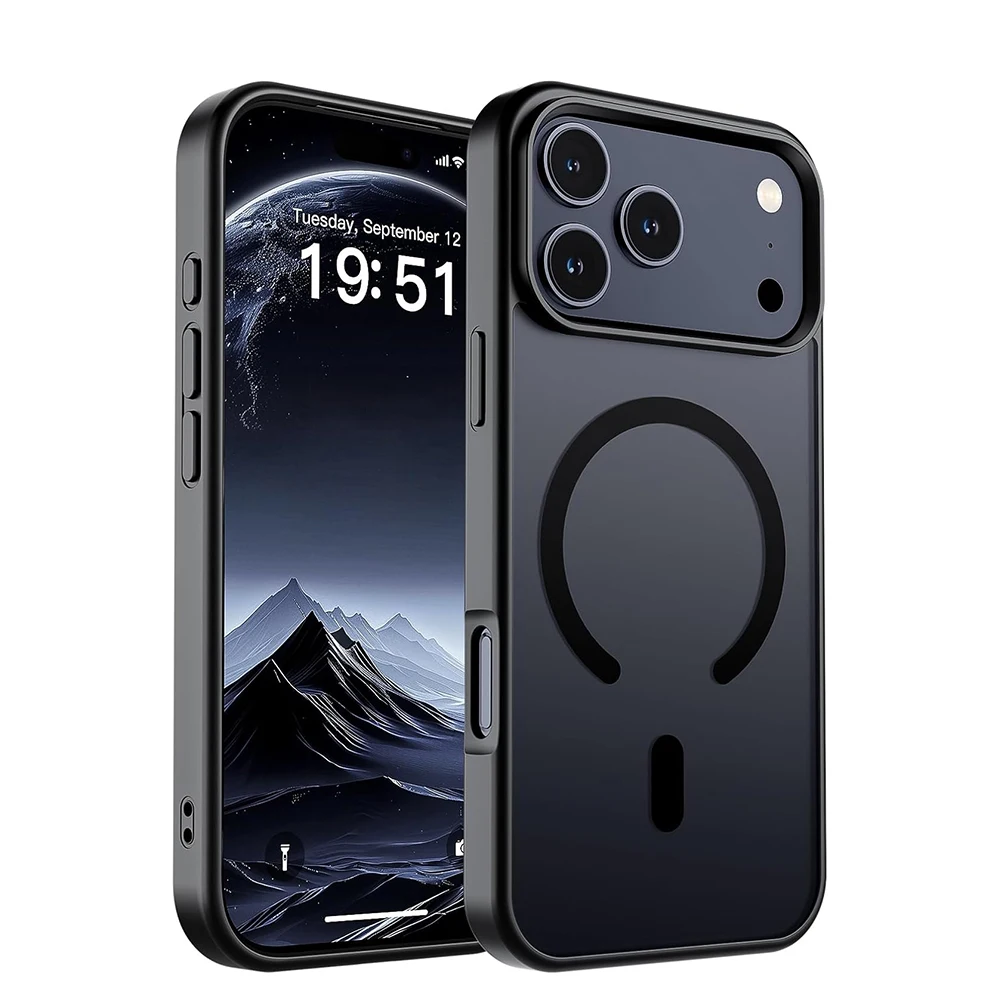 Skin Feeling Magnetic Shockproof Thermoplastic Polyurethane Translucent Protective Case for iPhone 17 Pro Max Mobile Phone Cover