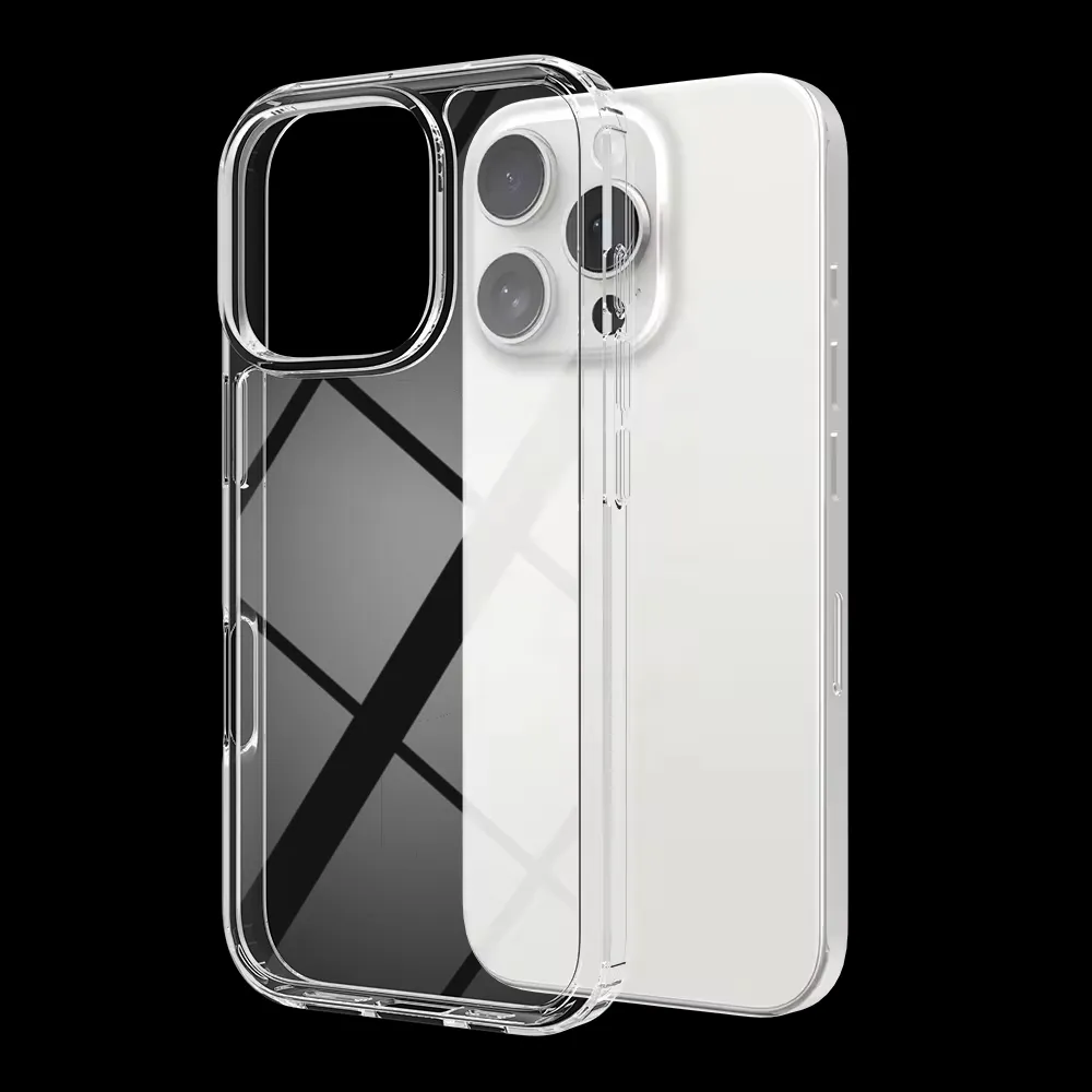 TPU PC Transparent Soft Phone Case for IPhone 16 Pro Max Clear Watertight Phone Case Lens Cover for Iphone 15 Pro Max