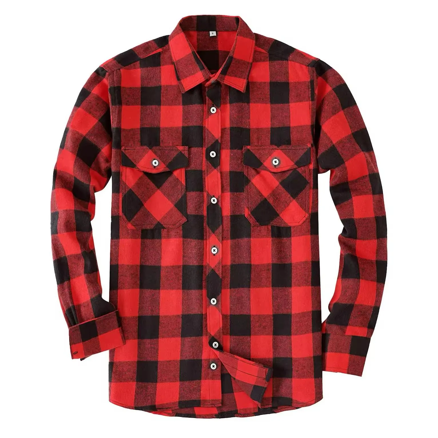 Premium Mens Flannel Shirt Long Sleeve Relaxed Fit Cozy Cotton Stylish Plaid Pattern for Outdoor Work and Everyday Wear