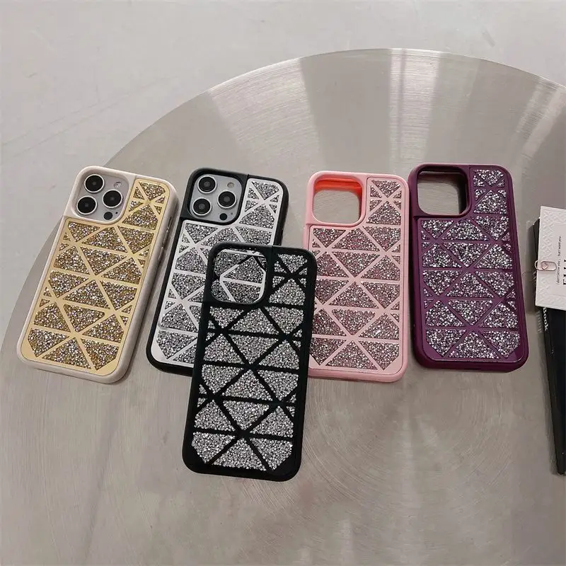 New Diamonds Sparkled Phone case for iphone 15 14 13 12 Promax Luxury Designer Phone Cover for apple 15pro