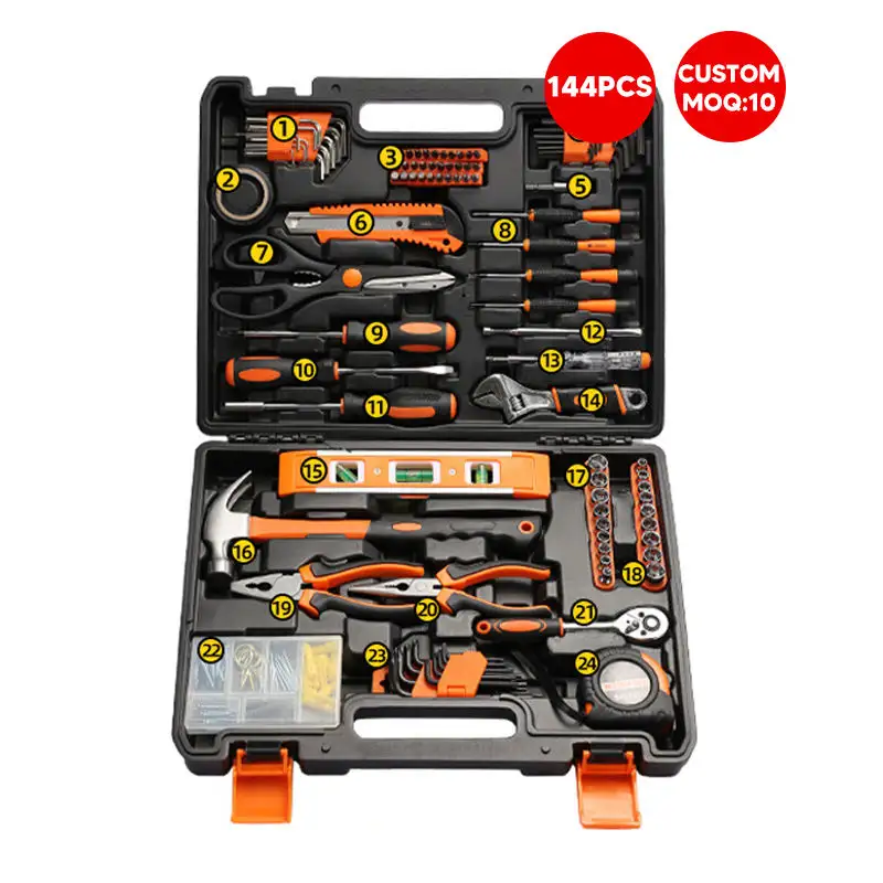 Multi Function Chrome Household Tool Set Hex Socket Set Screw Ratchet Hand Tools Set